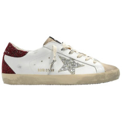 Golden Goose Superstar Bordeaux Silver Glitter