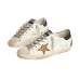 Golden Goose Superstar Gold Glitter Star and Black Glitter Heel Tab