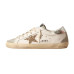 Golden Goose Superstar Gold Glitter Star Ice Grey Suede Inserts