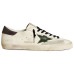 Golden Goose Superstar Green Leather Star and Grey Leather Heel Tab
