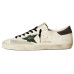 Golden Goose Superstar Green Leather Star and Grey Leather Heel Tab