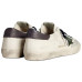 Golden Goose Superstar Green Leather Star and Grey Leather Heel Tab