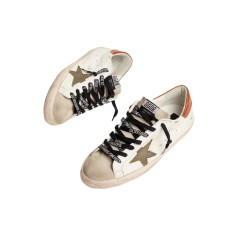 Golden Goose Superstar Olive Green Canvas Star