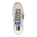 Golden Goose Superstar Sabot with Platinum Glitter Star and Suede Tongue