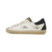 Golden Goose Superstar Silver Star and Brown Glitter Heel Tab