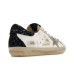 Golden Goose Superstar Silver Star and Brown Glitter Heel Tab