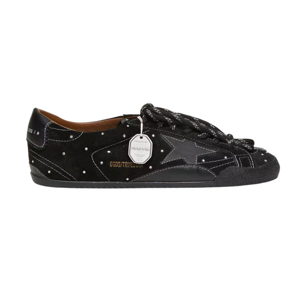 Golden Goose True-Star in Suede with Swarovski Crystal and Black Star