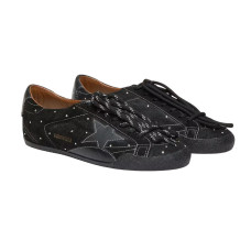 Golden Goose True-Star in Suede with Swarovski Crystal and Black Star