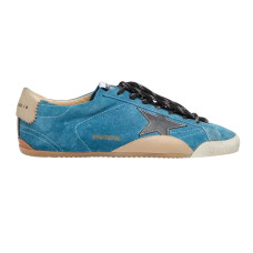 Golden Goose True-Star in Teal Suede with Black Star and Cream Heel Tab