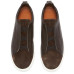 Zegna Triple Stitch Leather and Suede Brown