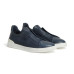 Zegna Triple Stitch Leather Blue