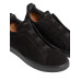 Zegna Triple Stitch Suede Black