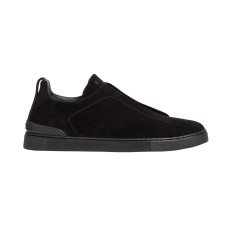 Zegna Triple Stitch Suede Black