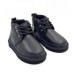 Kids Neumel Zip Leather Black