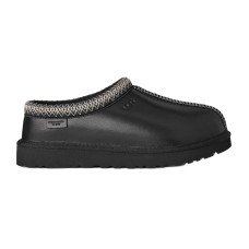 Tasman Slippers Leather Regen Black